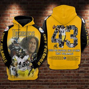 2020 Pro Football Hall Of Fame Troy Polamalu 3D Printed Hoodie/Zipper Hoodie