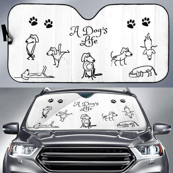 A Dogs Lifes Car Auto Sun Shade