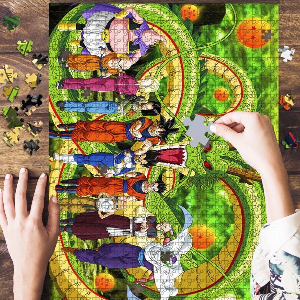A Green Dragon Ball Jigsaw Puzzle Set