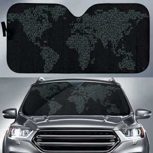 A Numbers Map Car Auto Sun Shade