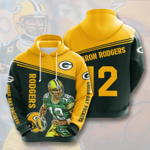 Aaron Rodgers Green Bay Packers 3D Printed Hoodie/Zipper Hoodie