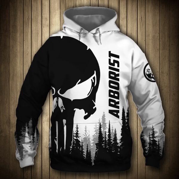 Aborist Punisher Skull 3D Printed Hoodie/Zipper Hoodie