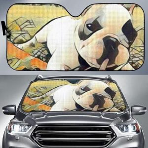 Abstract Frenchie French Bulldog Car Auto Sun Shade