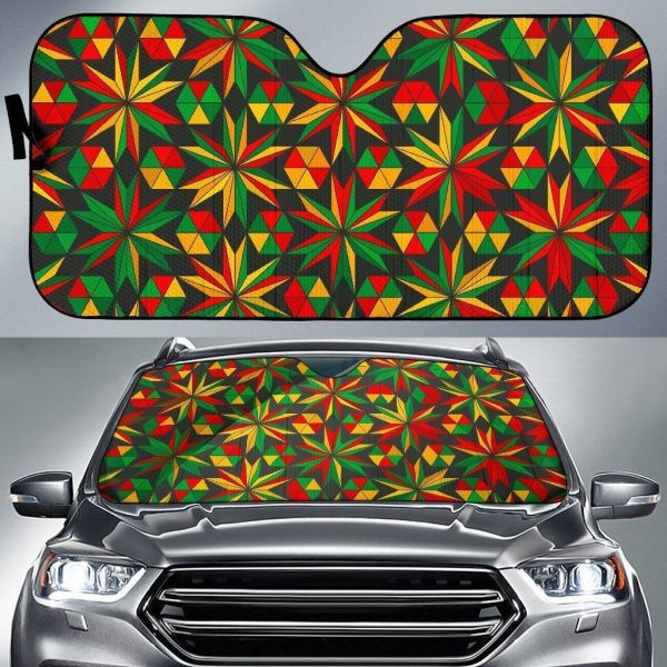 Abstract Geometric Reggae Car Auto Sun Shade