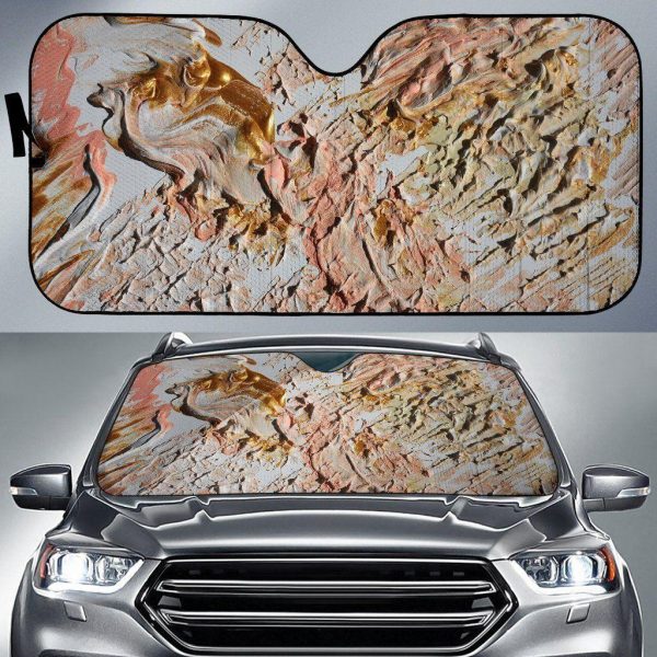 Abstract Pink Mess Car Auto Sun Shade