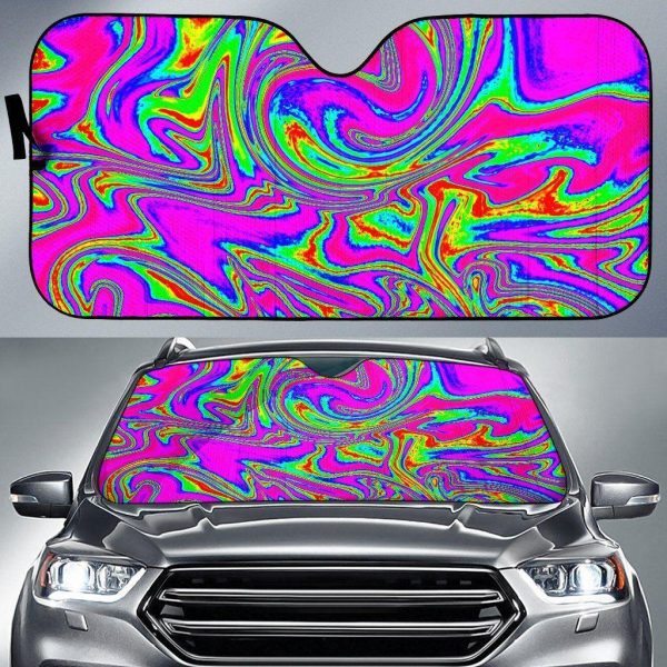 Abstract Psychedelic Liquid Car Auto Sun Shade