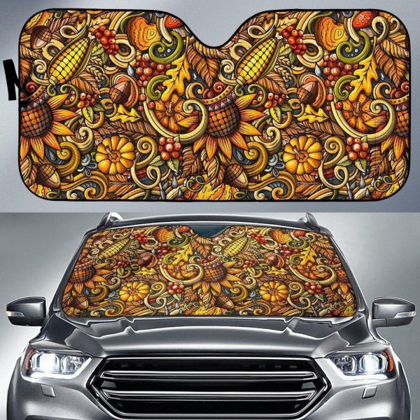 Abstract Sunflower Car Auto Sun Shade