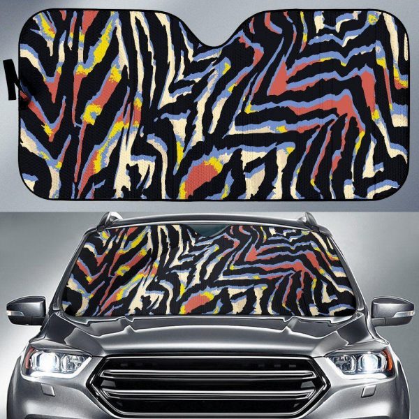 Abstract Zebra Car Auto Sun Shade