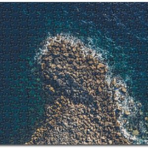 Aeiral View Sea Water Coast Rocks Jigsaw Puzzle Set