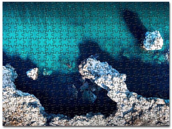 Aerial Drone Island Beach View Jigsaw Puzzle Set