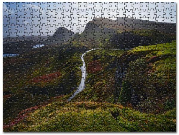 Aerial Road Over Mountains Jigsaw Puzzle Set