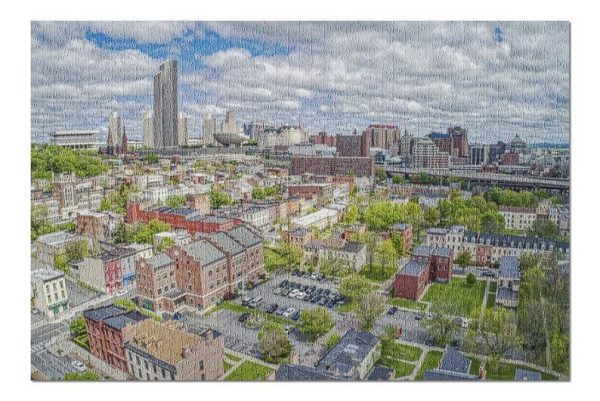 Aerial View Of Albany Jigsaw Puzzle Set