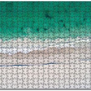 Aerial View Of Beach Clear Ocaen Sand Jigsaw Puzzle Set