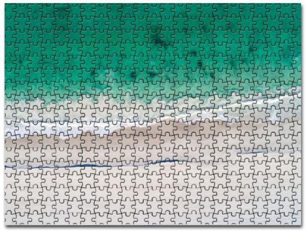 Aerial View Of Beach Clear Ocaen Sand Jigsaw Puzzle Set