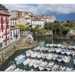 Aerial View Of Boat Harbor Jigsaw Puzzle Set