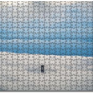 Aerial View Of Bridge Under Clouds Jigsaw Puzzle Set