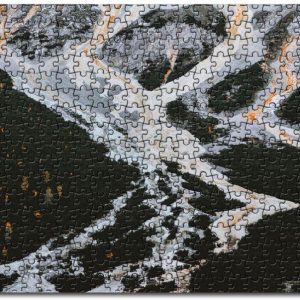 Aerial View Of Frozen Winter Landscape Jigsaw Puzzle Set