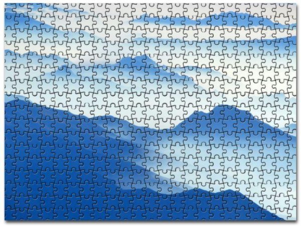 Aerial View Of Mountain High Angle Shot Jigsaw Puzzle Set