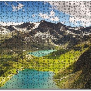 Aerial View Of Mountain Landscape Jigsaw Puzzle Set