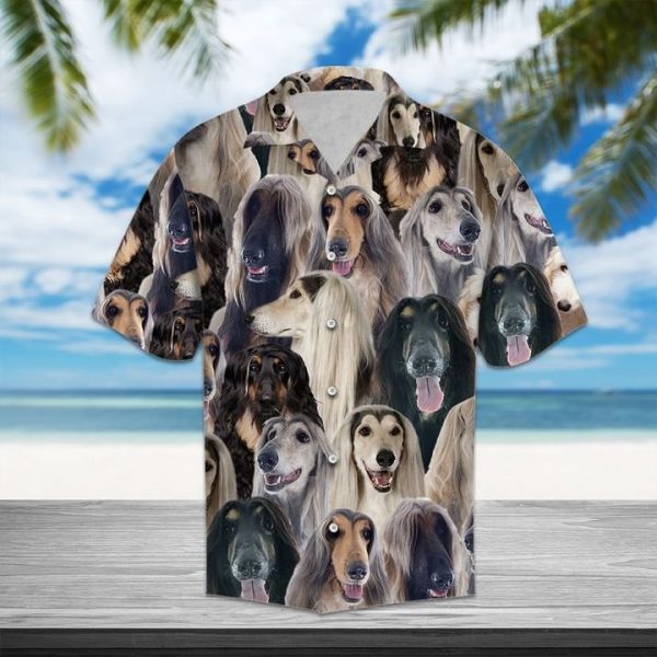Afghan Hound Hawaiian Shirt Summer Button Up