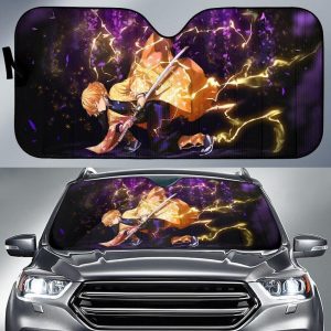 Agatsuma Zenitsu Kimetsu No Yaiba Anime Fan Car Auto Sun Shade