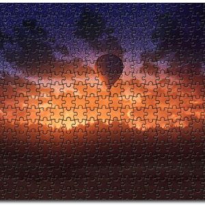 Air Balloons Sunrise Sky Forest Jigsaw Puzzle Set
