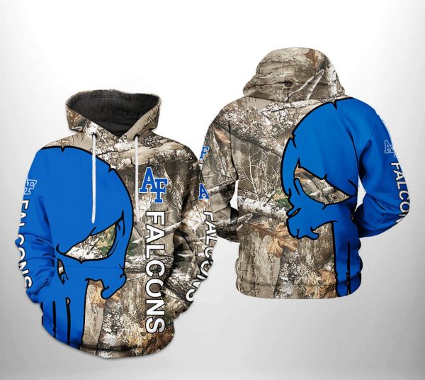 Air Force Falcons NCAA Camo Veteran Hunting 3D Printed Hoodie/Zipper Hoodie