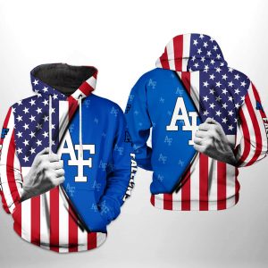 Air Force Falcons NCAA US FLag 3D Printed Hoodie/Zipper Hoodie