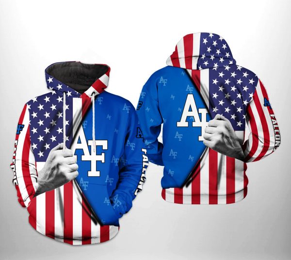 Air Force Falcons NCAA US FLag 3D Printed Hoodie/Zipper Hoodie