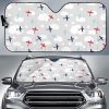 Airplane Cloud Grey Car Auto Sun Shade