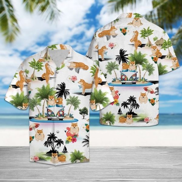 Akita Vacation Hawaiian Shirt Summer Button Up