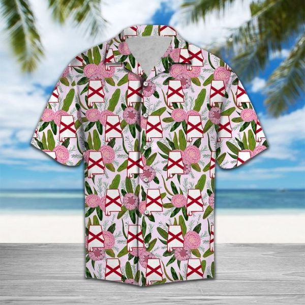 Alabama Camellia Hawaiian Shirt Summer Button Up