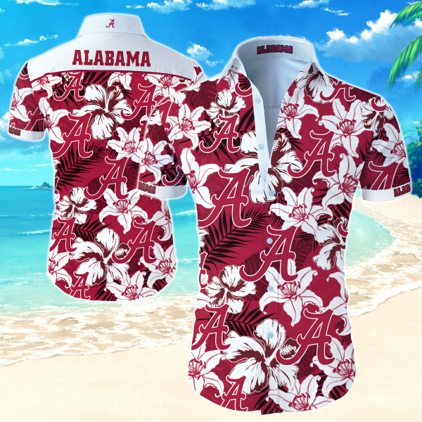 Alabama Crimson Tide Hawaiian Shirt Summer Button Up