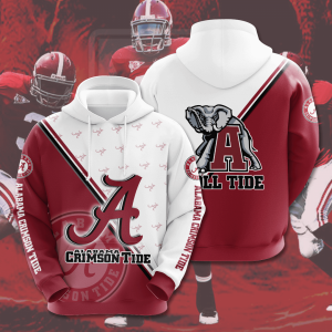 Alabama Crimson Tide NCAA 3D Printed Hoodie/Zipper Hoodie