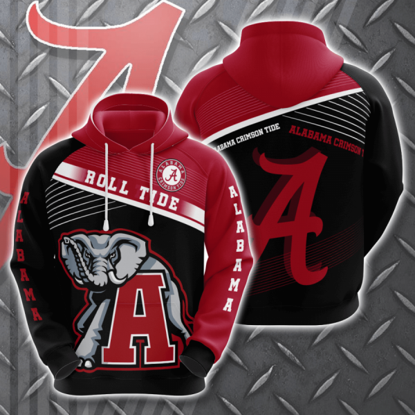 Alabama Crimson Tide NCAA Team 3D Printed Hoodie/Zipper Hoodie