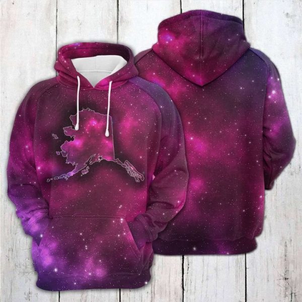 Alaska Purple Galaxy 3D Printed Hoodie/Zipper Hoodie