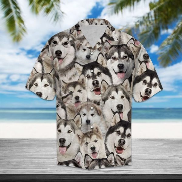 Alaskan Malamute Hawaiian Shirt Summer Button Up