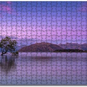 Alone Tree In Lake Jigsaw Puzzle Set