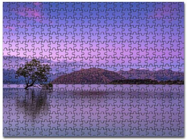 Alone Tree In Lake Jigsaw Puzzle Set