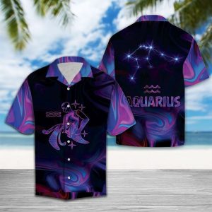 Amazing Aquarius Horoscope Hawaiian Shirt Summer Button Up