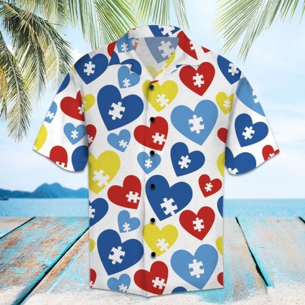 Amazing Autism Hawaiian Shirt Summer Button Up