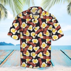 Amazing Bacon And Fried Eggs Hawaiian Shirt Summer Button Up
