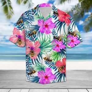Amazing Bee Hawaiian Shirt Summer Button Up