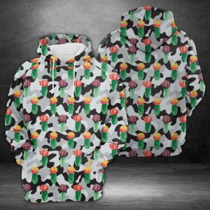 Amazing Camouflage Cactus 3D Printed Hoodie/Zipper Hoodie