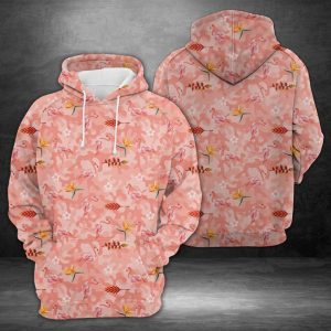 Amazing Camouflage Flamingo 3D Printed Hoodie/Zipper Hoodie