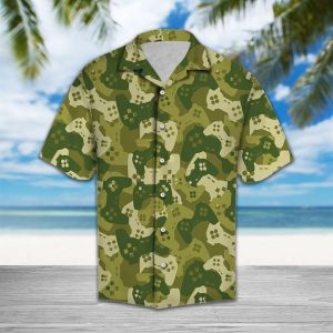 Amazing Camouflage Gaming Joysticks Hawaiian Shirt Summer Button Up