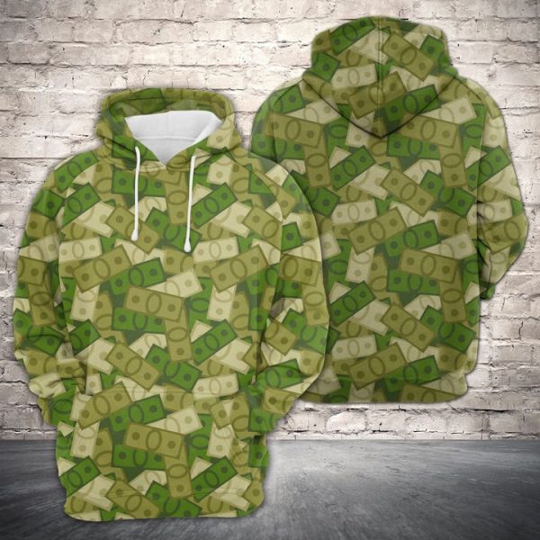 Amazing Camouflage Of Cash 3D Printed Hoodie/Zipper Hoodie