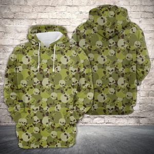 Amazing Camouflage Of Skull 3D Printed Hoodie/Zipper Hoodie