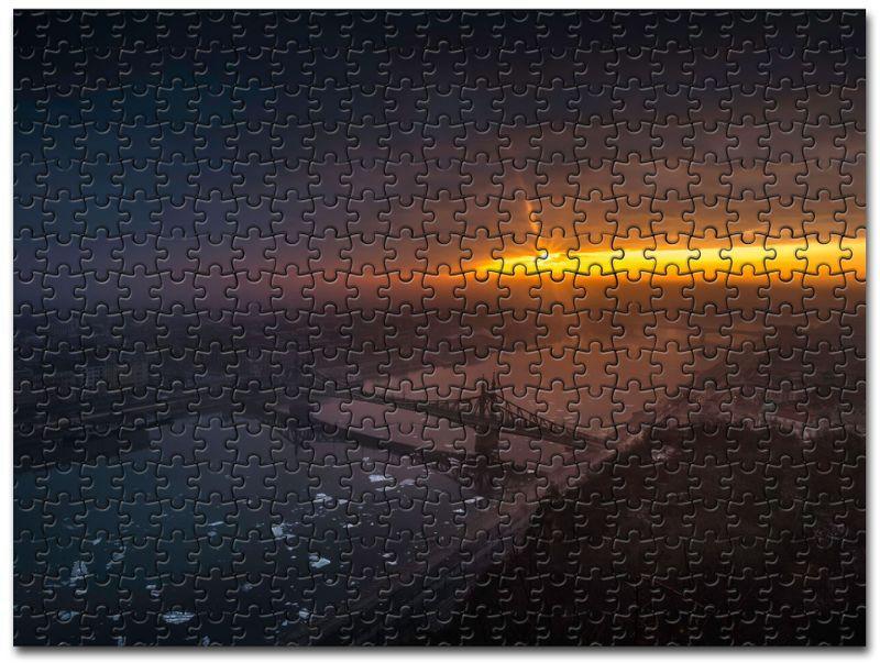 Amazing City Bridge Sunrise Jigsaw Puzzle Set Amazing City Bridge Sunrise Jigsaw Puzzle Set