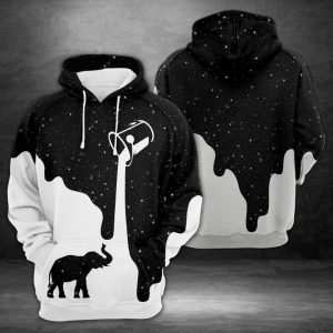 Amazing Elephant Galaxy 3D Printed Hoodie/Zipper Hoodie